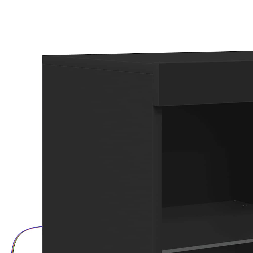 vidaXL Sideboard Schwarz 81x37x100 cm Holzwerkstoff