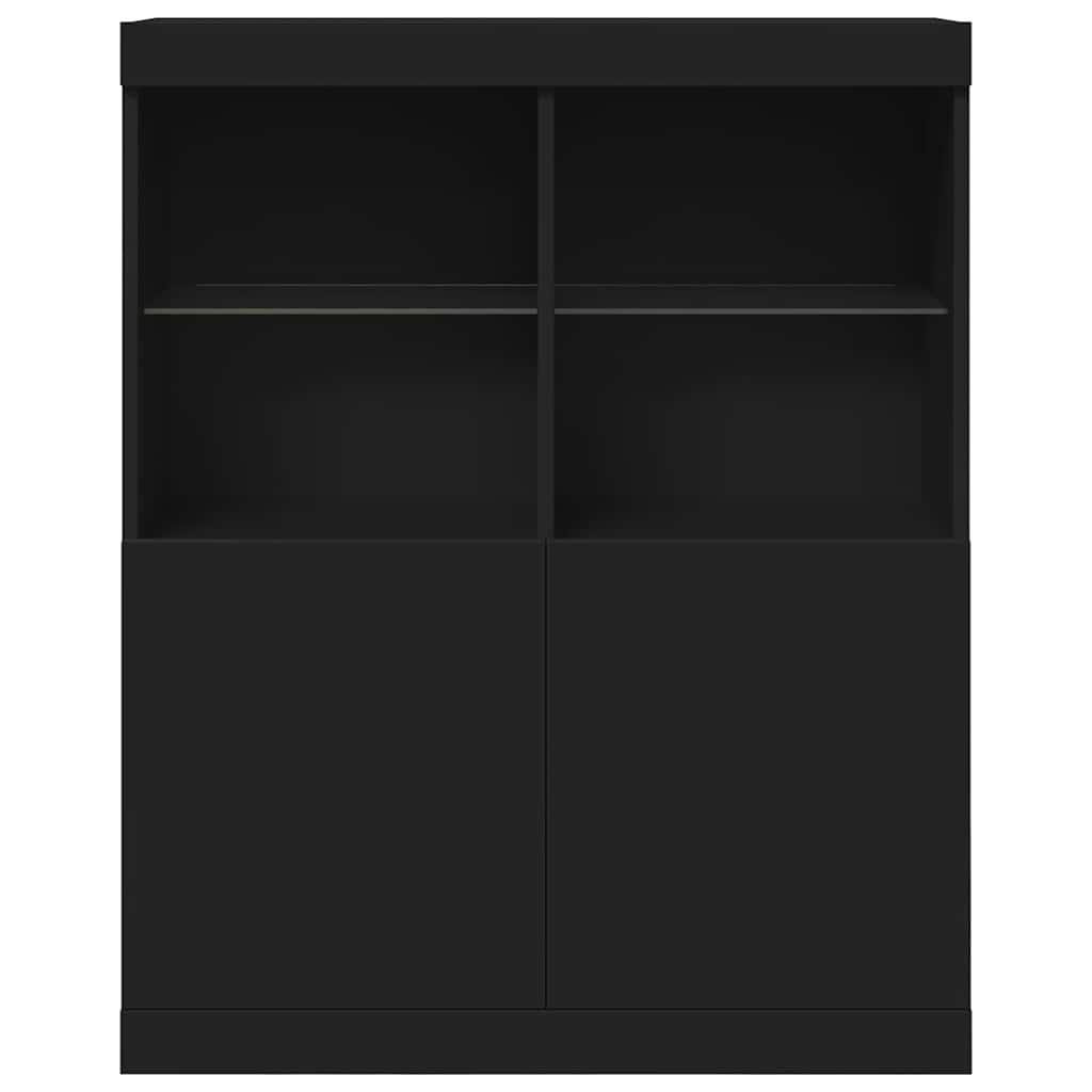 vidaXL Sideboard Schwarz 81x37x100 cm Holzwerkstoff