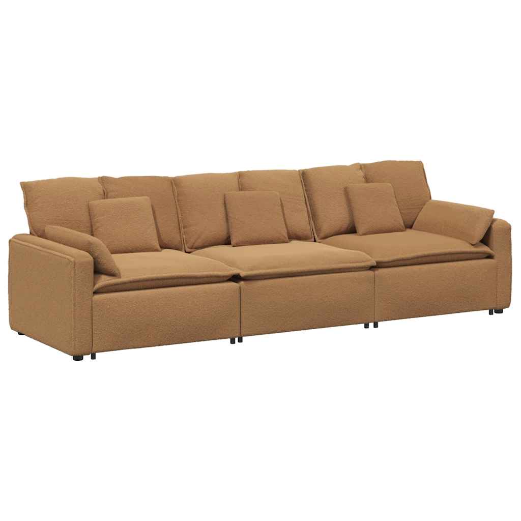 vidaXL Modulares Sofa mit Kissen Beige