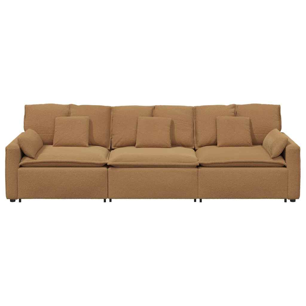 vidaXL Modulares Sofa mit Kissen Beige