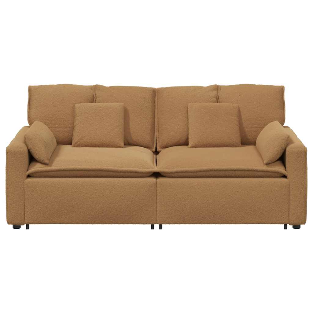 vidaXL Modulares Sofa mit Kissen Beige