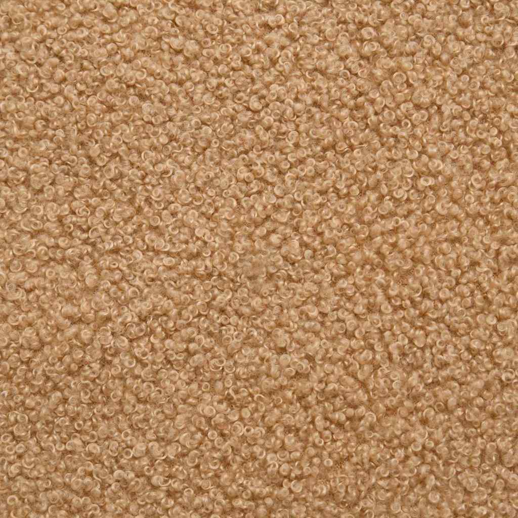 vidaXL Modulares Sofa mit Kissen Stoff in Lammwolloptik Beige