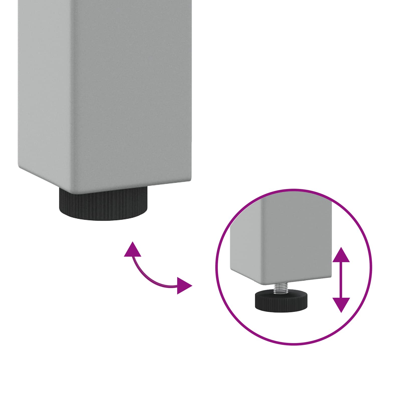 vidaXL Werkbank-Set mit Schubladen 2 pcs Schwarz 200 x 55 x 85 cm