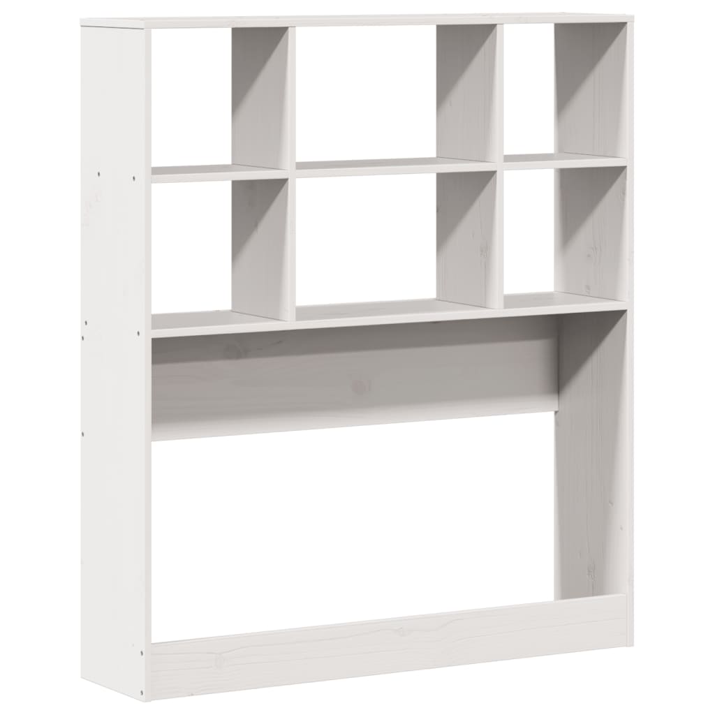 vidaXL Massivholzbett mit Regal ohne Matratze Weiß 90x190 cm Kiefer