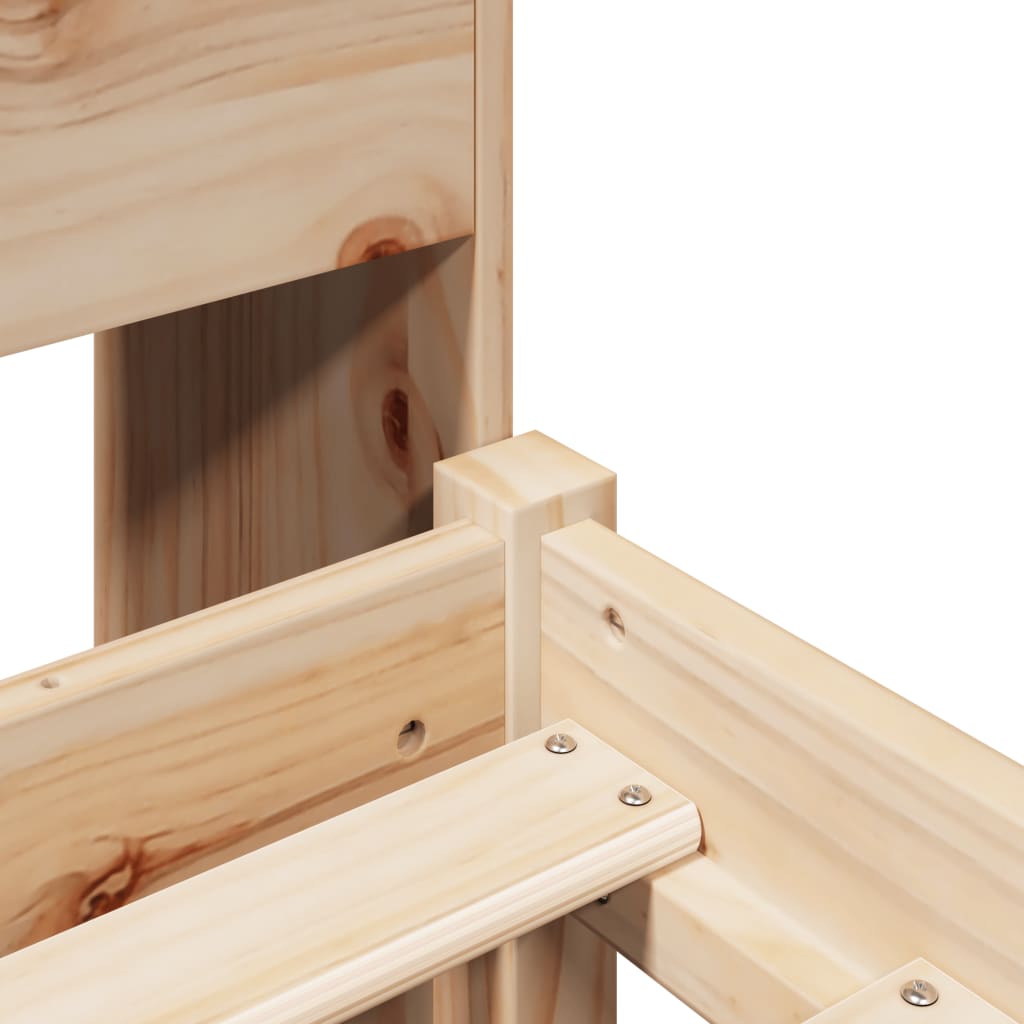 vidaXL Bücherregalbett ohne Matratze 75x190 cm Massivholz Kiefer