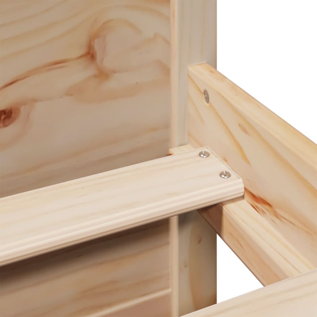 vidaXL Massivholzbett mit Regal ohne Matratze 120x190 cm Kiefer