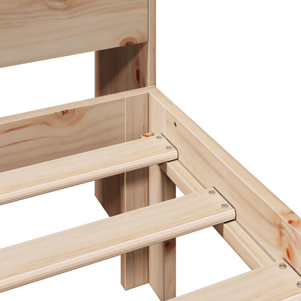 vidaXL Bücherregalbett ohne Matratze 75x190 cm Massivholz Kiefer