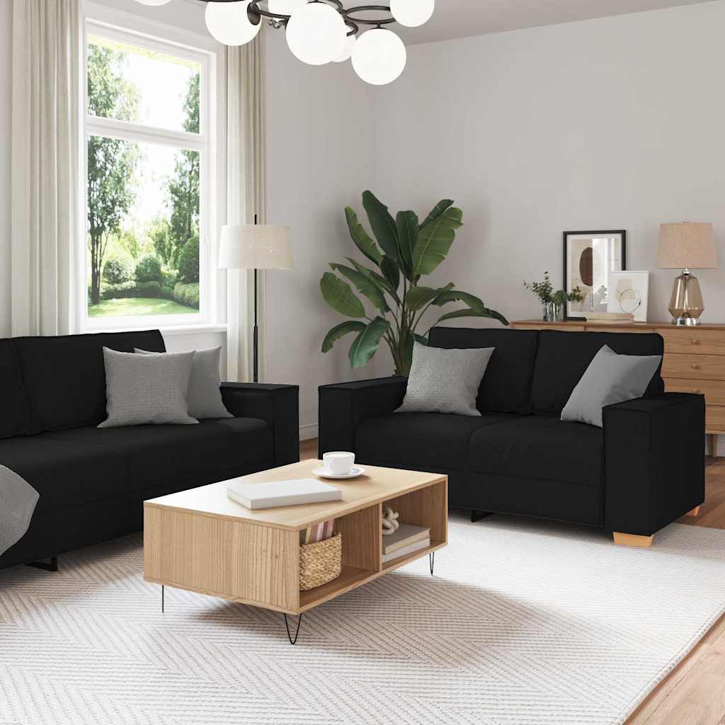 vidaXL Sofa 3 pcs Hellgrau Stoff