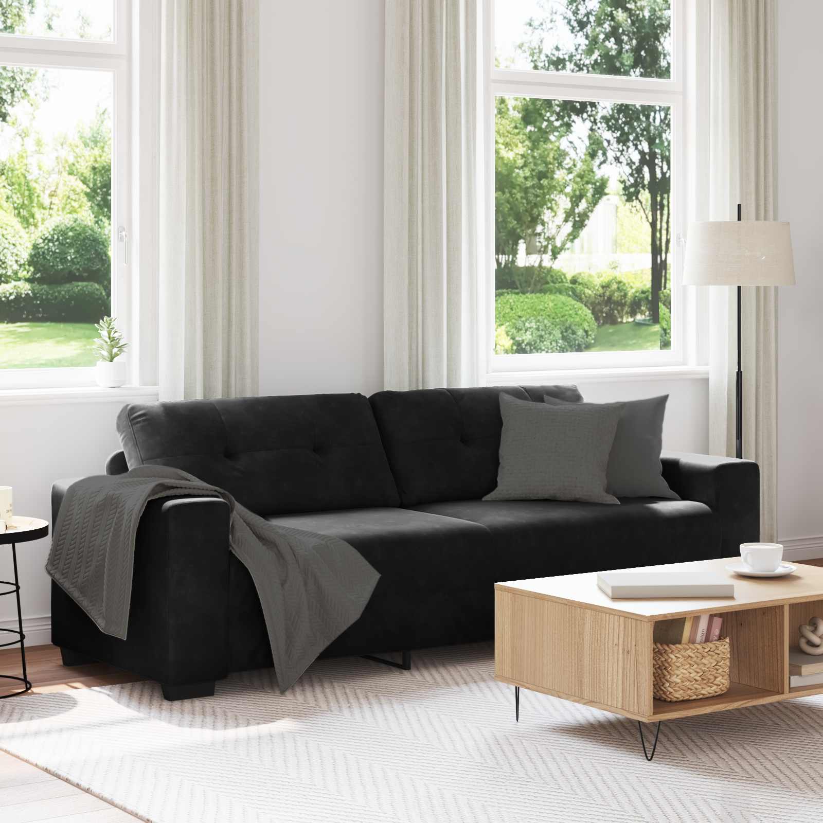 vidaXL Sofa 3 pcs Braun Kunstleder