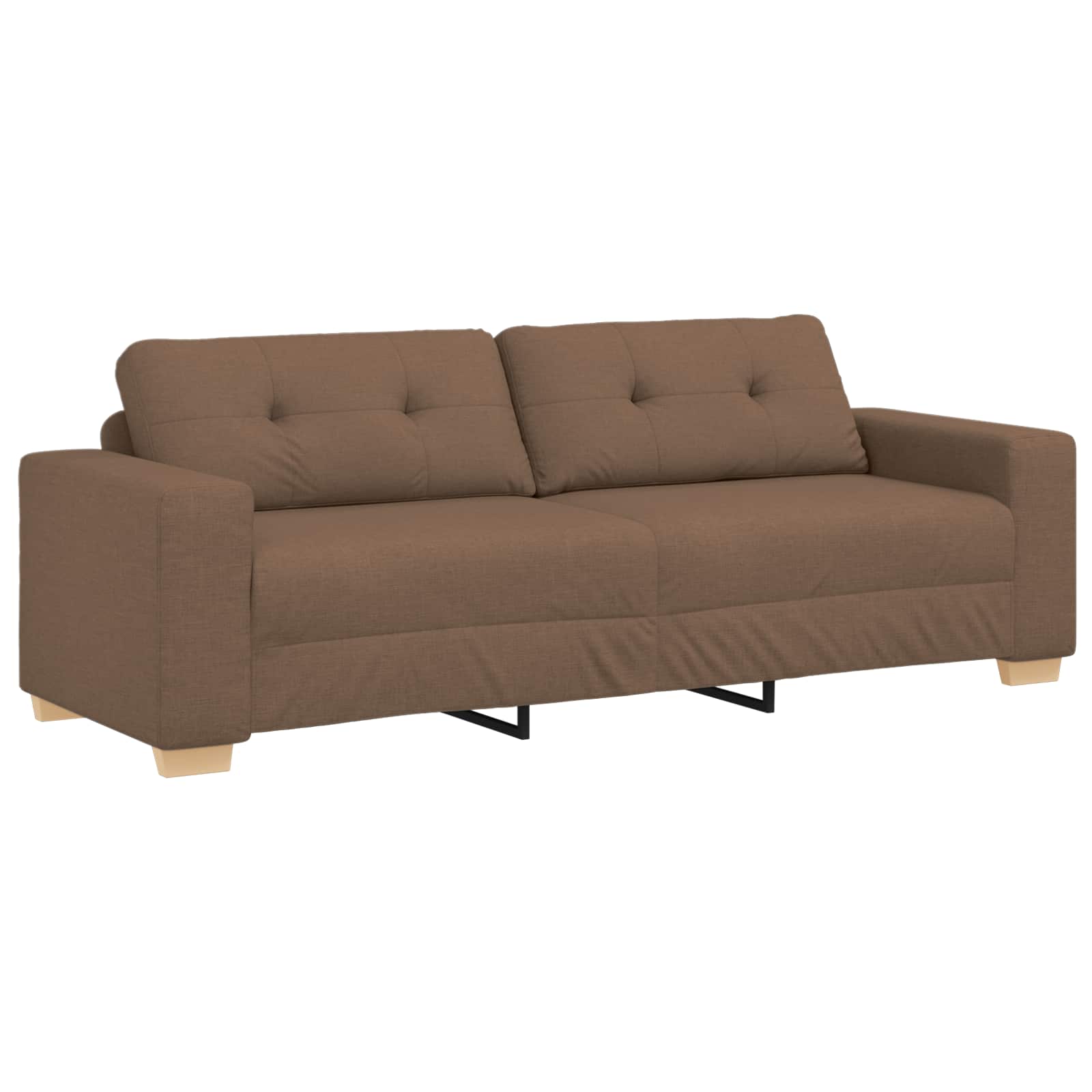 vidaXL Sofa 2 pcs Braun Stoff