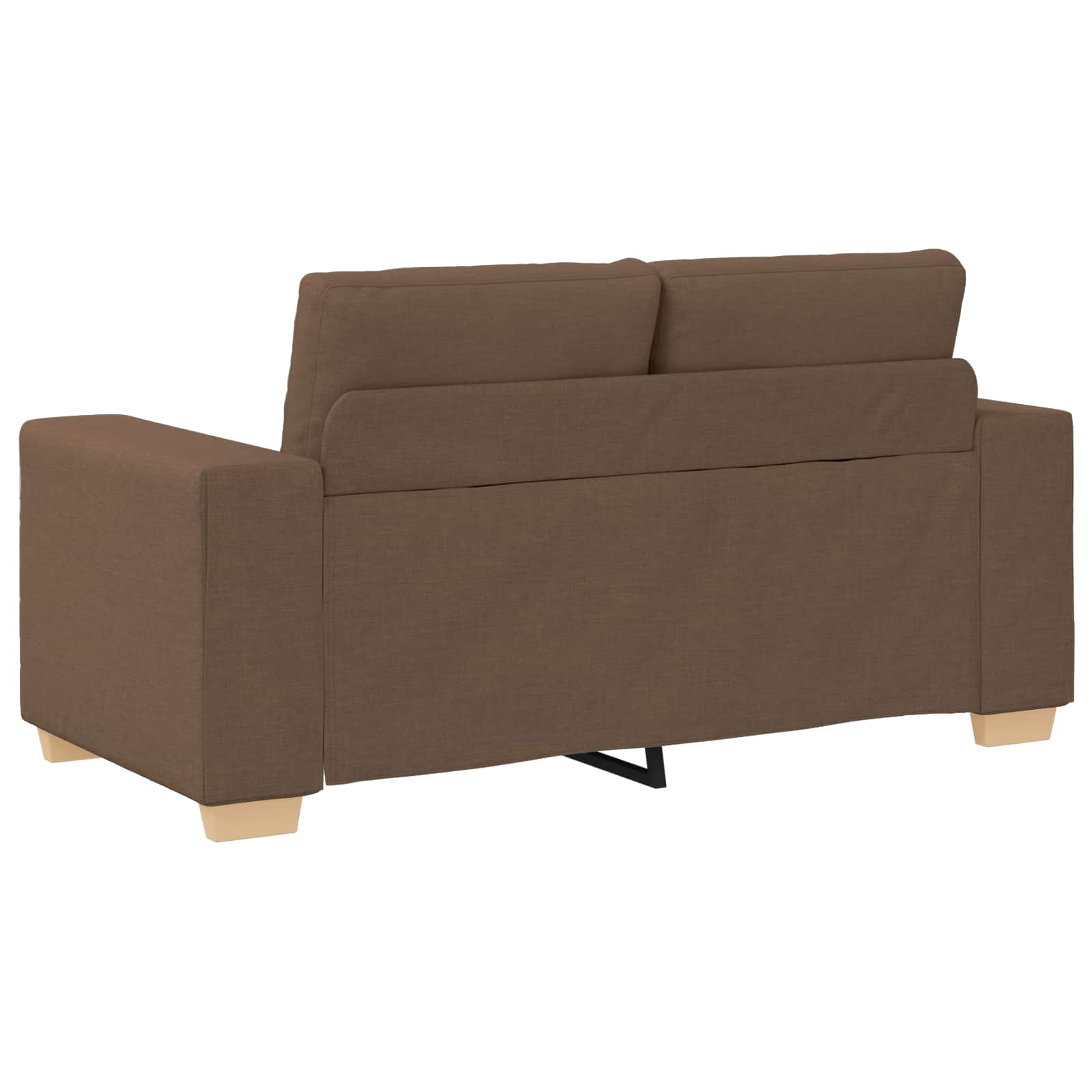 vidaXL Sofa 2 pcs Braun Stoff