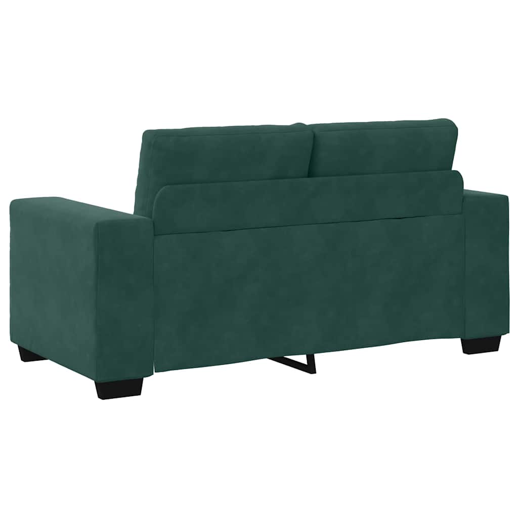 vidaXL | Sofa Set | 2 pcs Dunkelgrün 221 x 78 x 80 cm Samt