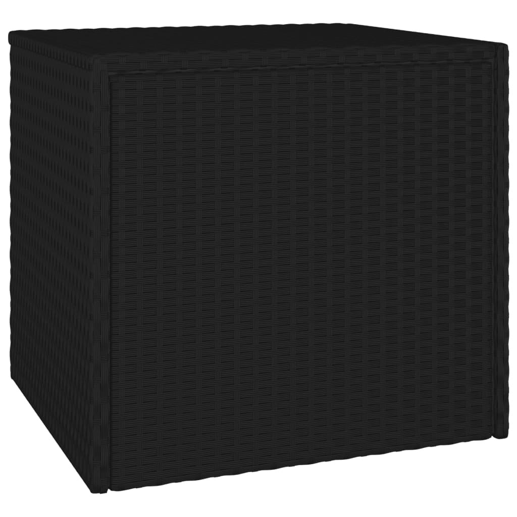 vidaXL Garten-Beistelltische 3 Stk. Schwarz Poly Rattan