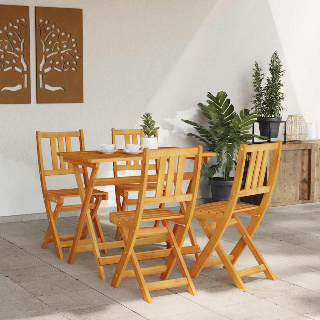 Gartenstuhl 4 pcs Öl-Natur 40 x 42 x 85 cm Massivholz Akazie