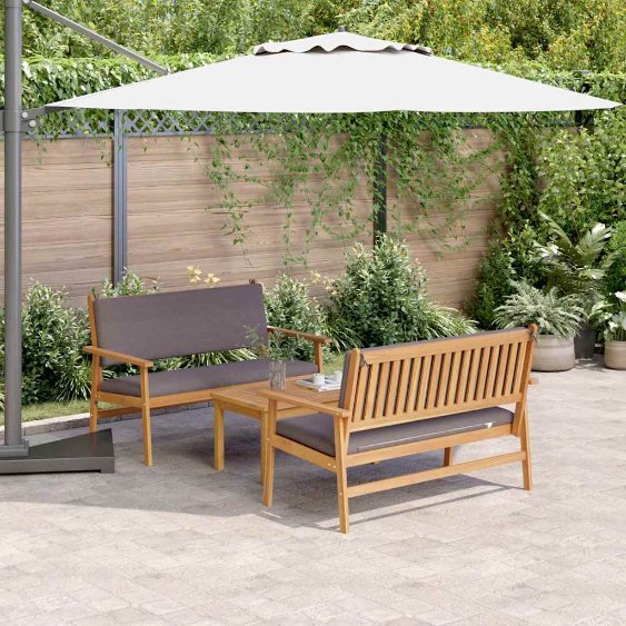 Gartensofa-set 4 pcs Braun 120 x 65,5 x 79 cm Massivholz Akazie