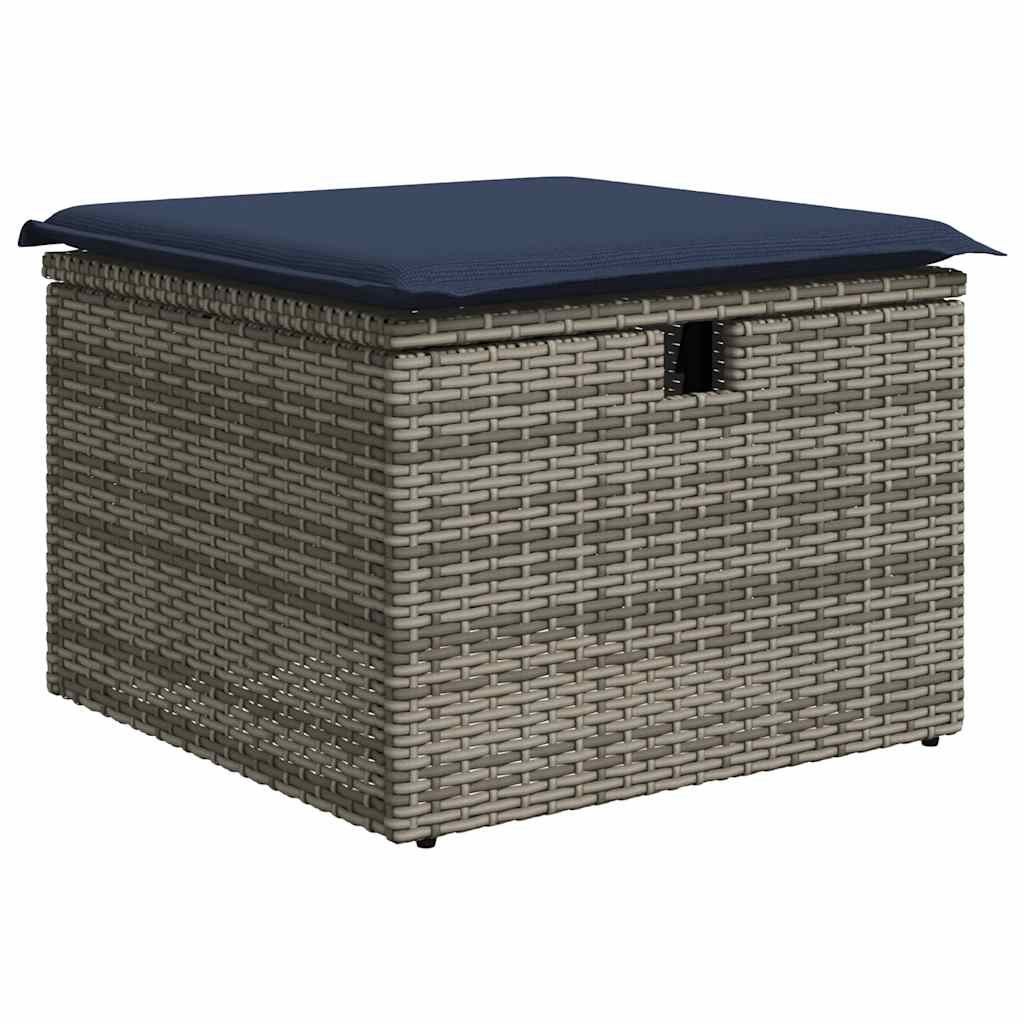 8-tlg. Garten-Sofagarnitur mit Kissen Braun Poly Rattan Akazie