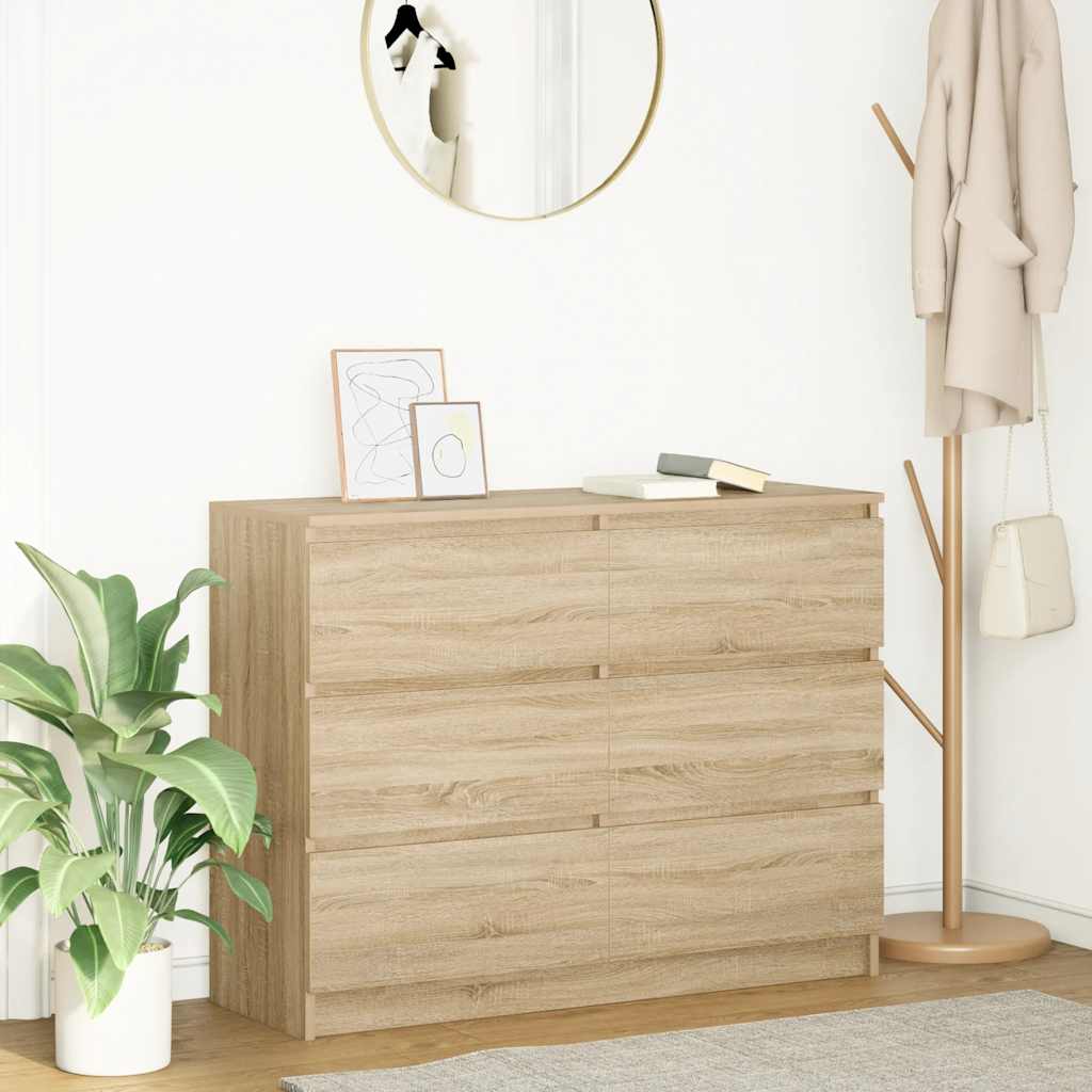 vidaXL Sideboard Weiß 100x35x76 cm Holzwerkstoff