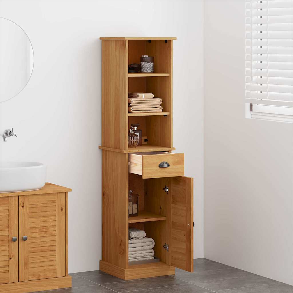 vidaXL Badezimmermöbel-Set mit Regal VIGO 2 pcs Braun und Honigbraun