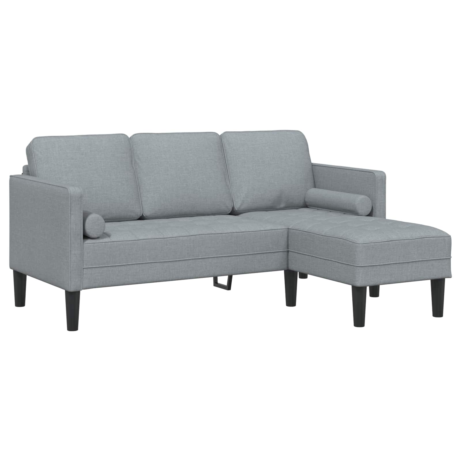 vidaXL Sofa Set mit Kissen 2 pcs Hellgrau Polyester