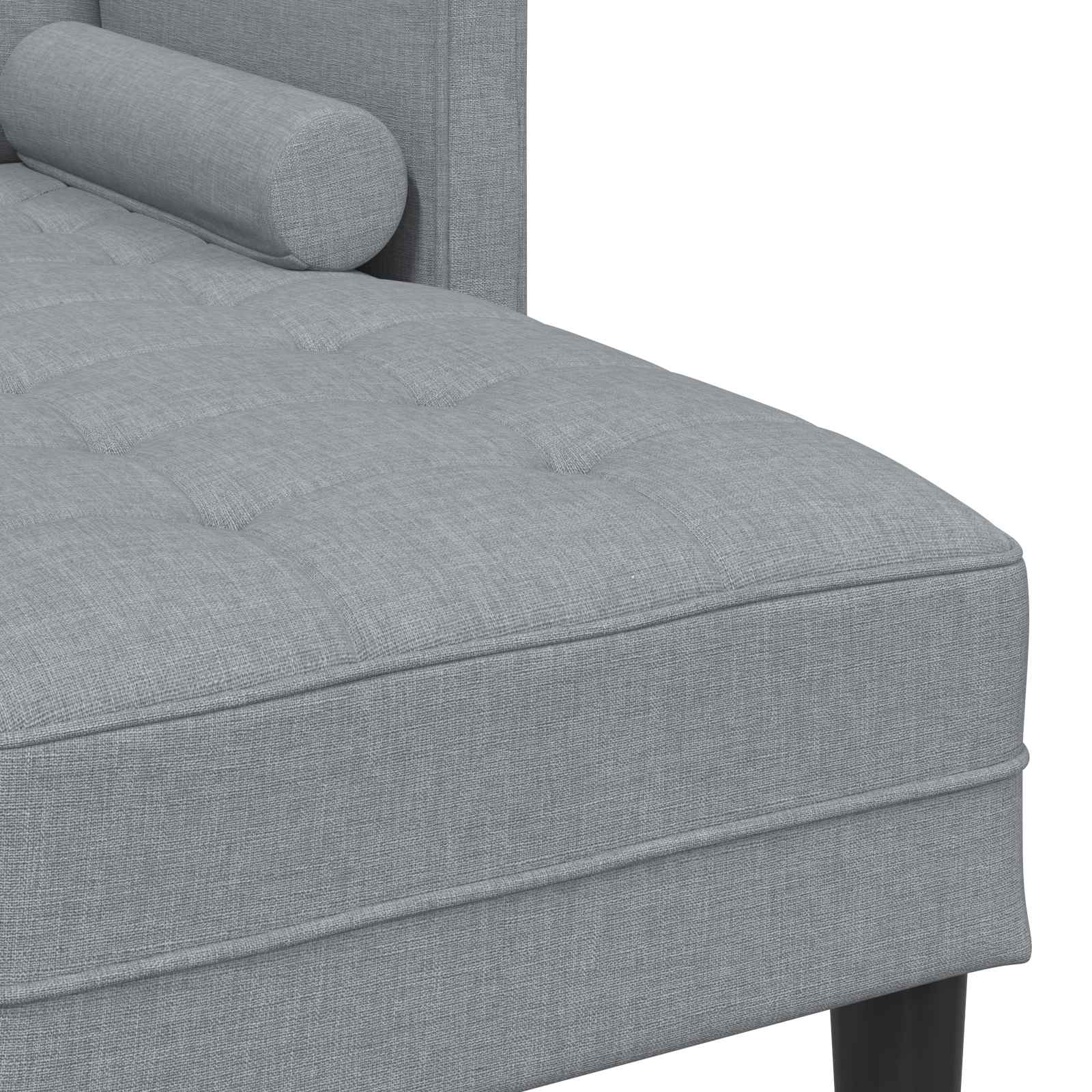 vidaXL Sofa Set mit Kissen 2 pcs Hellgrau Polyester