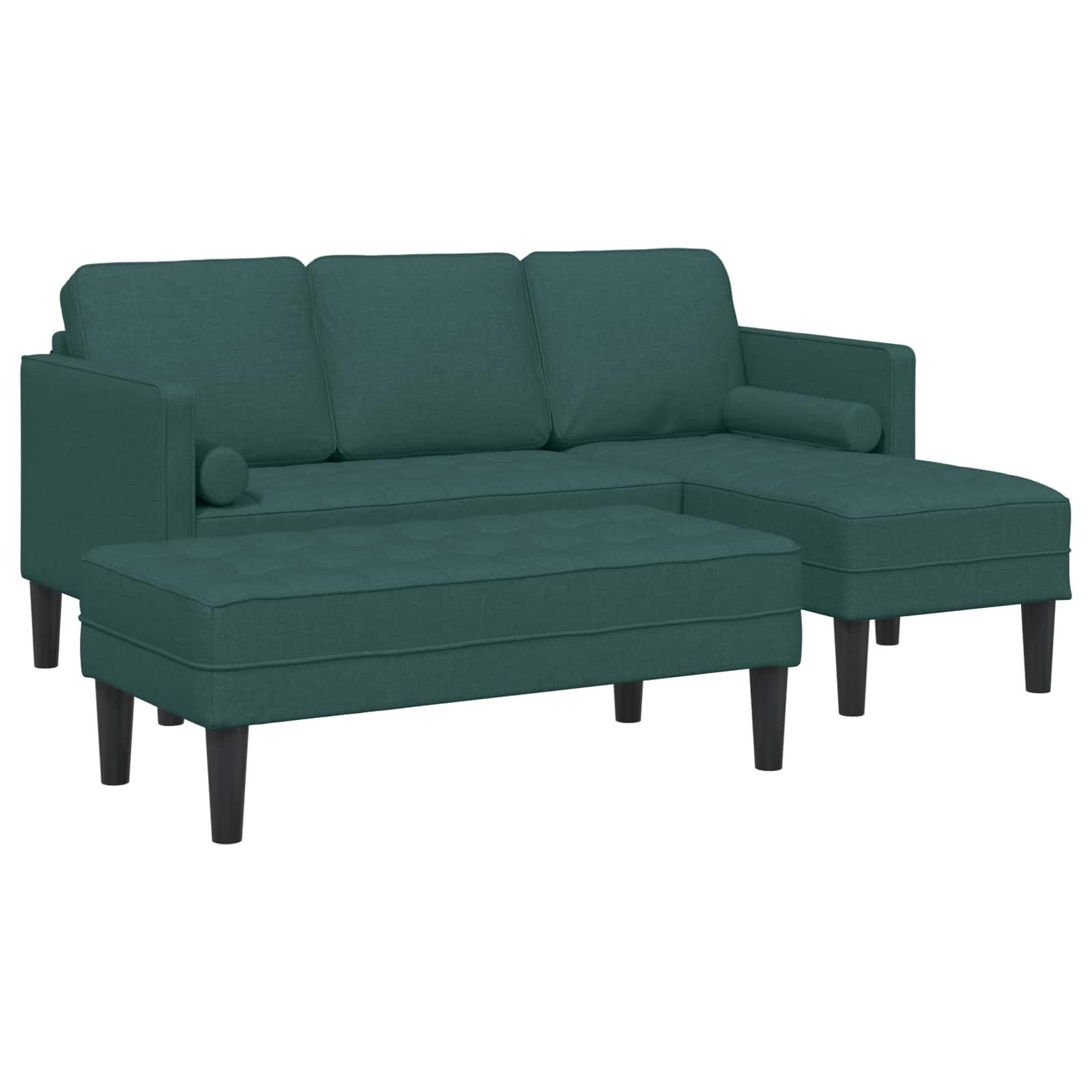 vidaXL Sofa Set mit Kissen 2 pcs Hellgrau Polyester