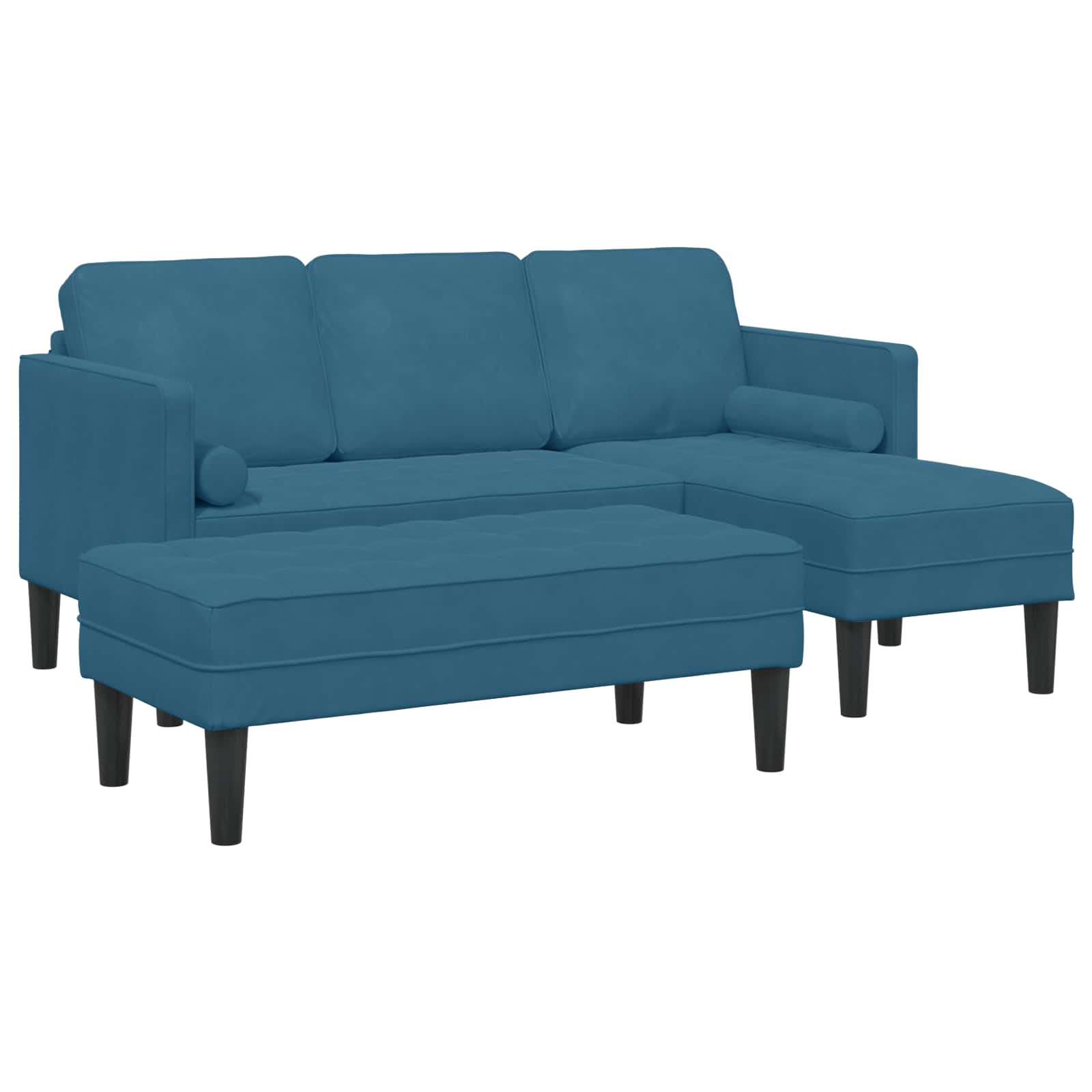 vidaXL Sofa Set mit Kissen 2 pcs Hellgrau Polyester