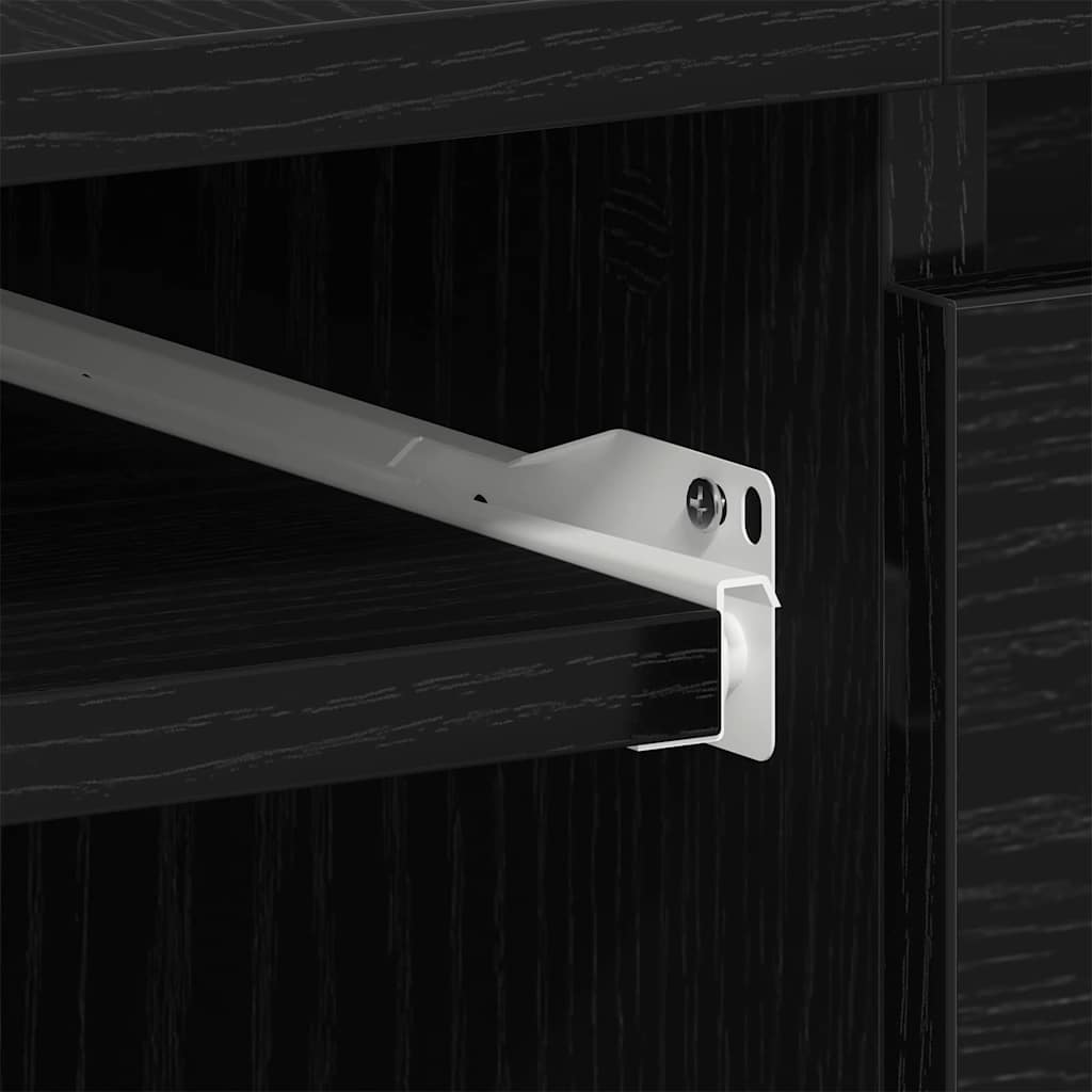 vidaXL Schreibtisch mit Speicher Schwarz Eichen-Optik 140 x 50 x 76 cm