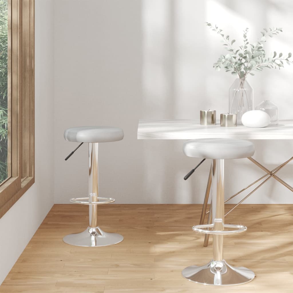 vidaXL Barhocker 2 Stk. Weiß Kunstleder