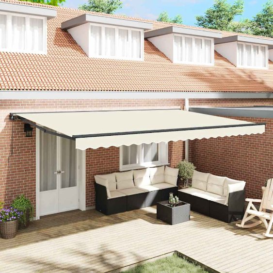 vidaXL Einziehbare Markise Anthrazit und Weiß 250 x 200 cm