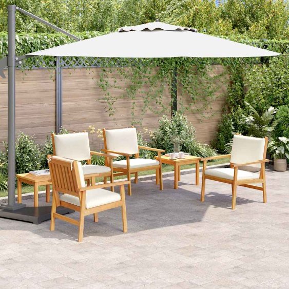 Gartensofa-set 4 pcs Braun 120 x 65,5 x 79 cm Massivholz Akazie