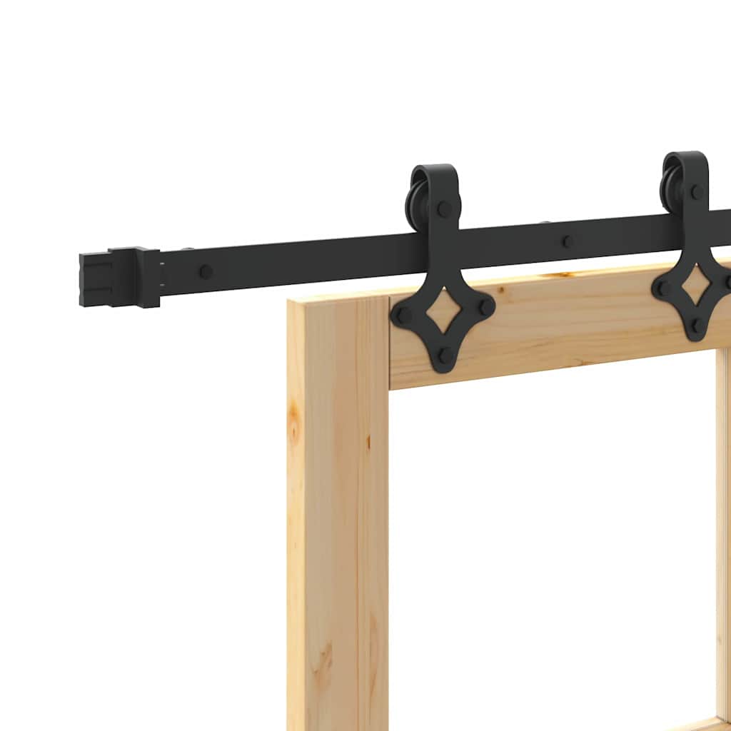 vidaXL Schiebetür ORKDAL Natürlich und Schwarz 73,5 x 211 cm