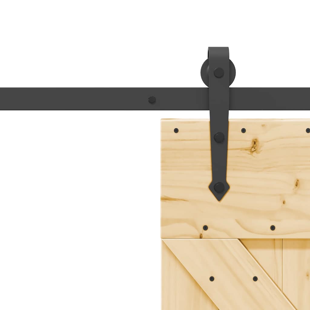 vidaXL Schiebetür mit Beschlag 70x210 cm Massivholz Kiefer
