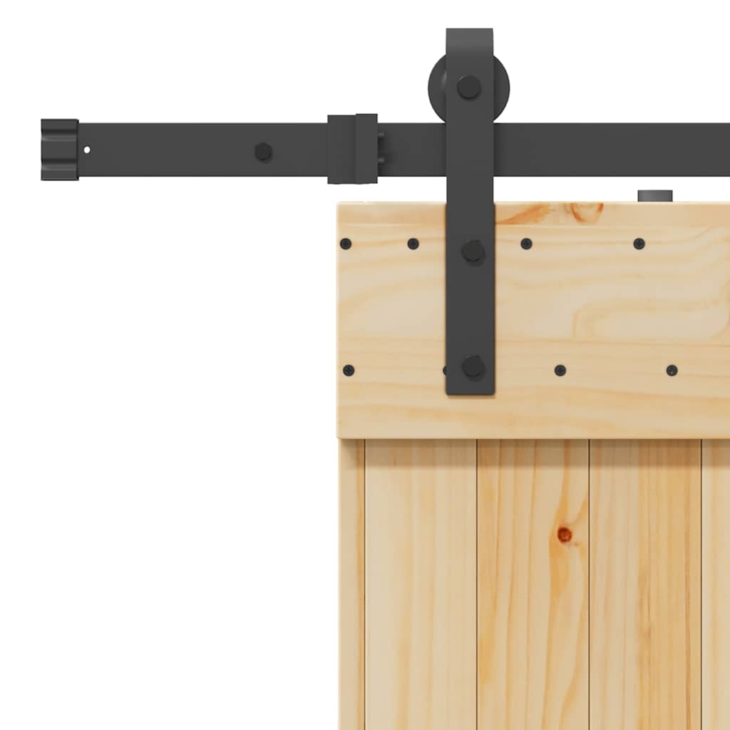 vidaXL Schiebetür mit Beschlag 70x210 cm Massivholz Kiefer