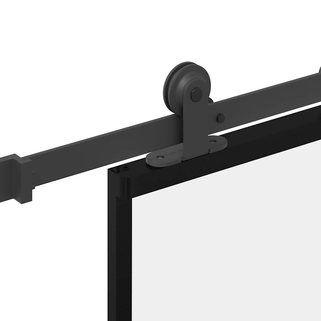 vidaXL Schiebetür mit Beschlag 76x205 cm ESG-Glas & Aluminium