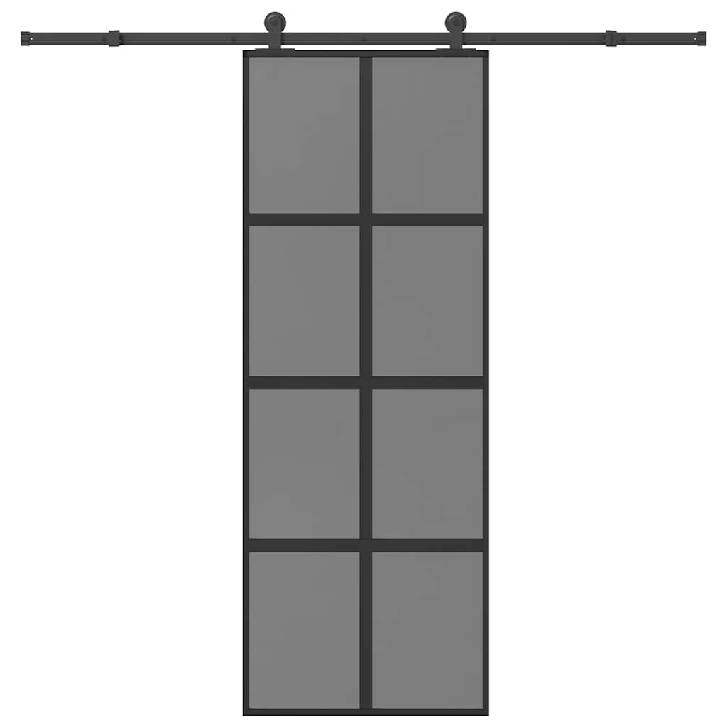 vidaXL Schiebetür mit Beschlag 76x205 cm ESG-Glas & Aluminium