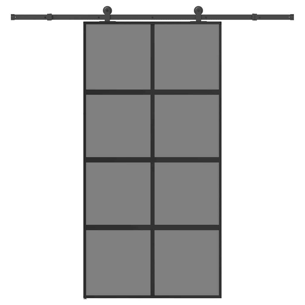 vidaXL Schiebetür mit Beschlag 76x205 cm ESG-Glas & Aluminium