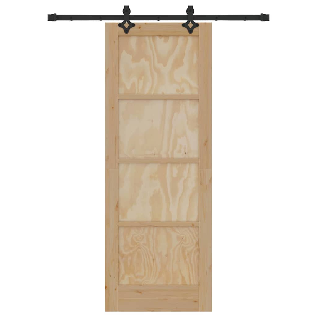 vidaXL Schiebetür ORKDAL Braun 73,5 x 198,5 cm Massives Kiefernholz