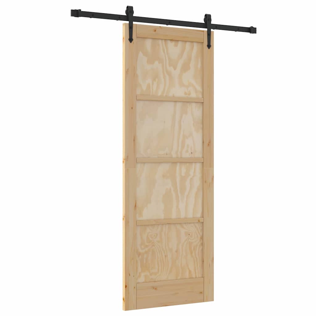 vidaXL Schiebetür ORKDAL Braun 73,5 x 198,5 cm Massives Kiefernholz