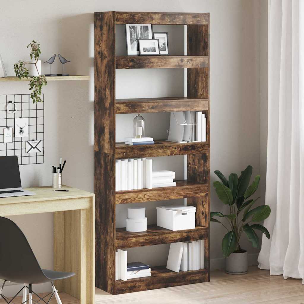 vidaXL Bücherregal mit Regal Weiß 80 x 30 x 198 cm Holzwerkstoff
