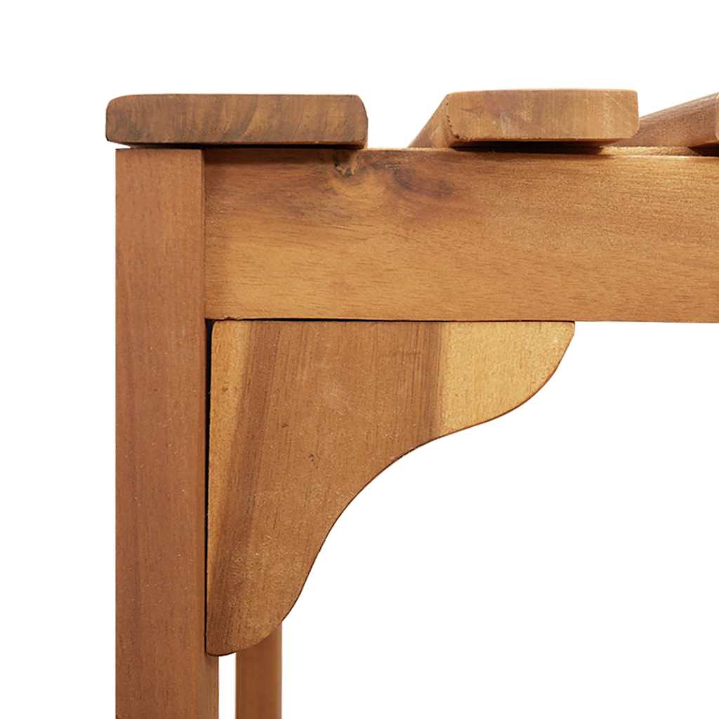 vidaXL Whirlpool-Umrandung Braun 230 x 230 cm Massivholz Akazie