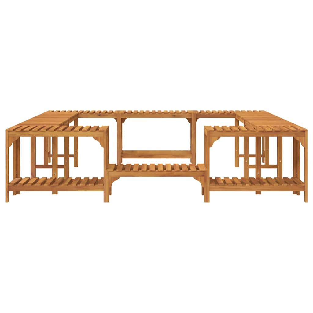 vidaXL Whirlpool-Umrandung Braun 230 x 230 cm Massivholz Akazie