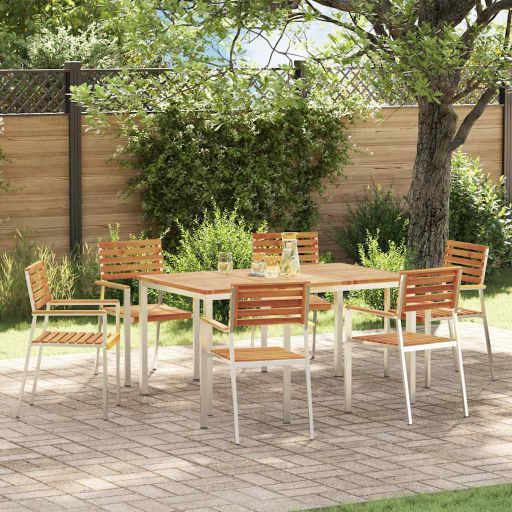 Garten Essgruppe 3 pcs Braun Massivholz Akazie