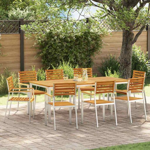 Garten Essgruppe 3 pcs Braun Massivholz Akazie
