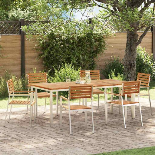 Garten Essgruppe 3 pcs Braun Massivholz Akazie