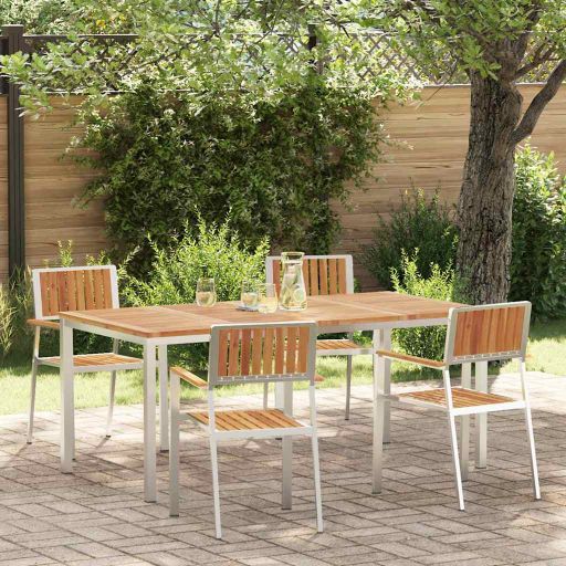 vidaXL Outdoortisch-Set 3 pcs Braun Massivholz Akazie