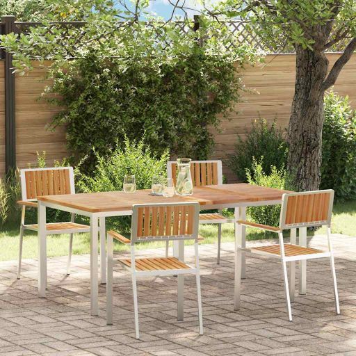vidaXL Outdoortisch-Set 3 pcs Braun Massivholz Akazie