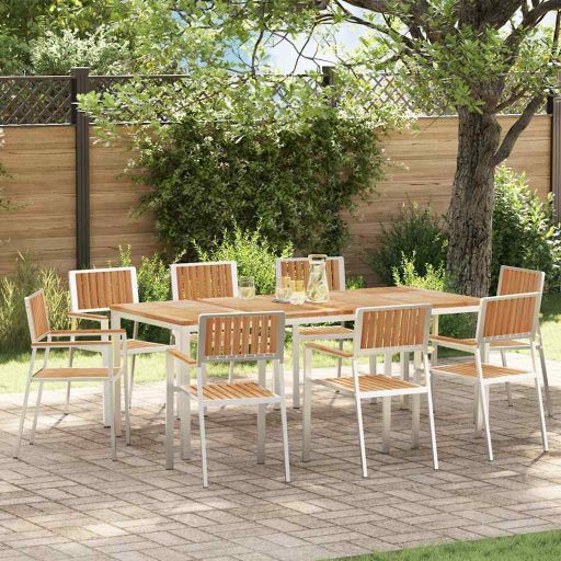 vidaXL Outdoortisch-Set 3 pcs Braun Massivholz Akazie