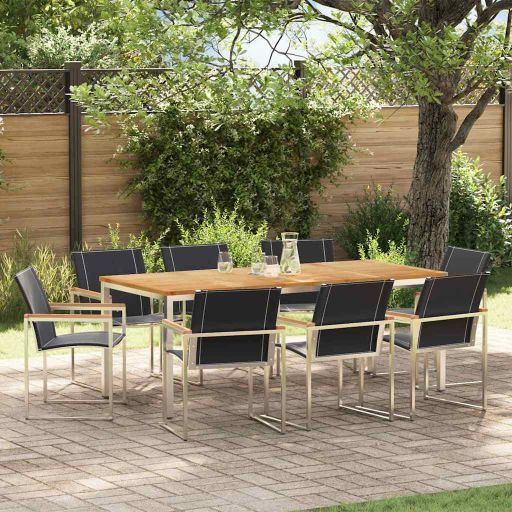 Garten Essgruppe 3 pcs Braun Massivholz Akazie