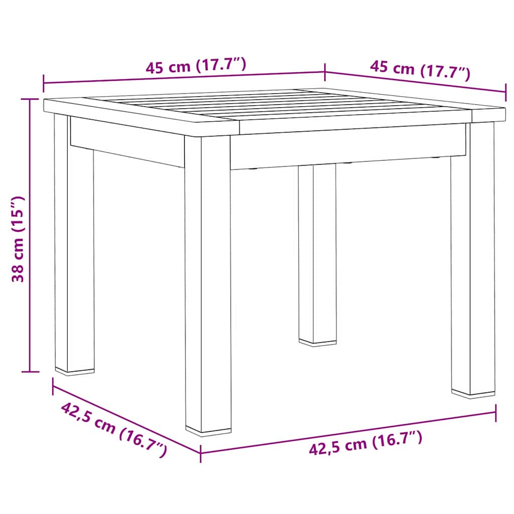 Garten Essgruppe 3 pcs Braun Massivholz Akazie