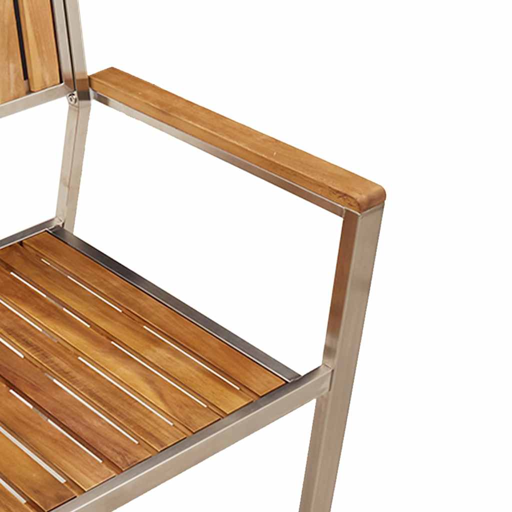 Garten Essgruppe 3 pcs Braun Massivholz Akazie